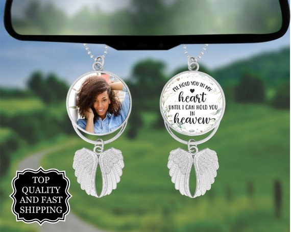 Angel Wings Memorial Hanging Charm Rear View Mirror Memorial