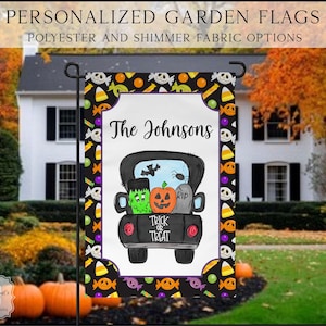 Happy Halloween Garden Flag, Trick Or Treat Garden Flag, Halloween Garden Flag, Halloween Porch Flag, Fall Garden Flag, Halloween Yard Flag