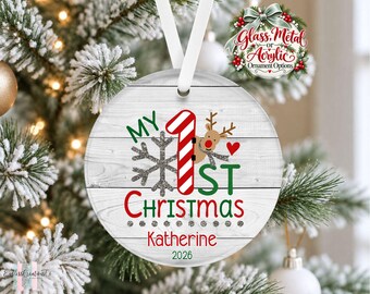 My First Christmas Ornament, Personalized Baby First Christmas Ornament, Baby Christmas Ornament, Personalized Baby Christmas Ornament