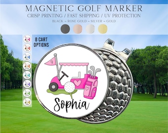 Golf Ball Marker, Golf Gift For Girls, Women Golf Ball Marker, Golf Gift For Teens, Personalized Golf Marker, Custom Name Golf Marker