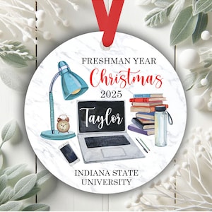 College Ornament, First Year At College Ornament, School Ornament, College Christmas Keepsake, College Student Ornament, College Gift Ideas