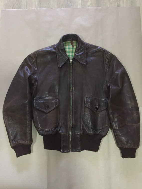 Rare 30s Civilian leather jacket Lightning zipp