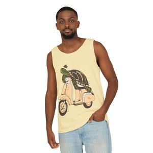 Terrapin Tank, Turtle Moped, Grateful Dead Inspired Tank Grateful Dead Song, Terrapin Station, Grateful Dead Tank, Turtle On Bike