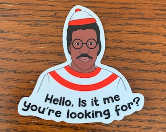 Lionel Richie Sticker, Hello, Is it me you're Looking For, Lionel Waldo, Lionel Where's Waldo, Funny Sticker, Lionel Waldo Sticker