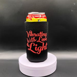 Phish Inspired 16oz Can Cooler: Vibrating Love & Light, Anatomical Heart