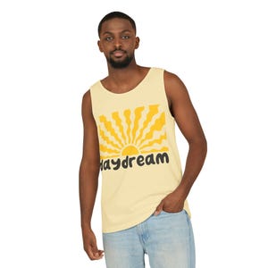 Sunshine Daydream Unisex Tank: Grateful Inspired Festival Wear for Hippie Boho Concert Lovers, Unisex Music Tank, Colorful workout top