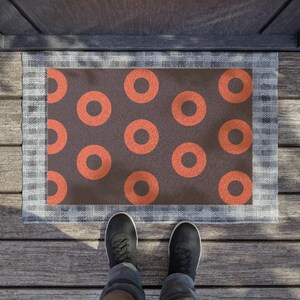 Fishman Donut Doormat: Phish Rug, Outdoor Coir Mat