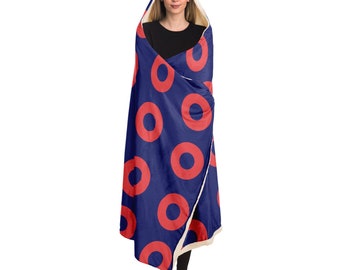 Hooded Blanket, Fishman Donut Hooded Blanket, Phish Blanket, Phish Robe, Phish Sherpa, Fishman Donut Blanket