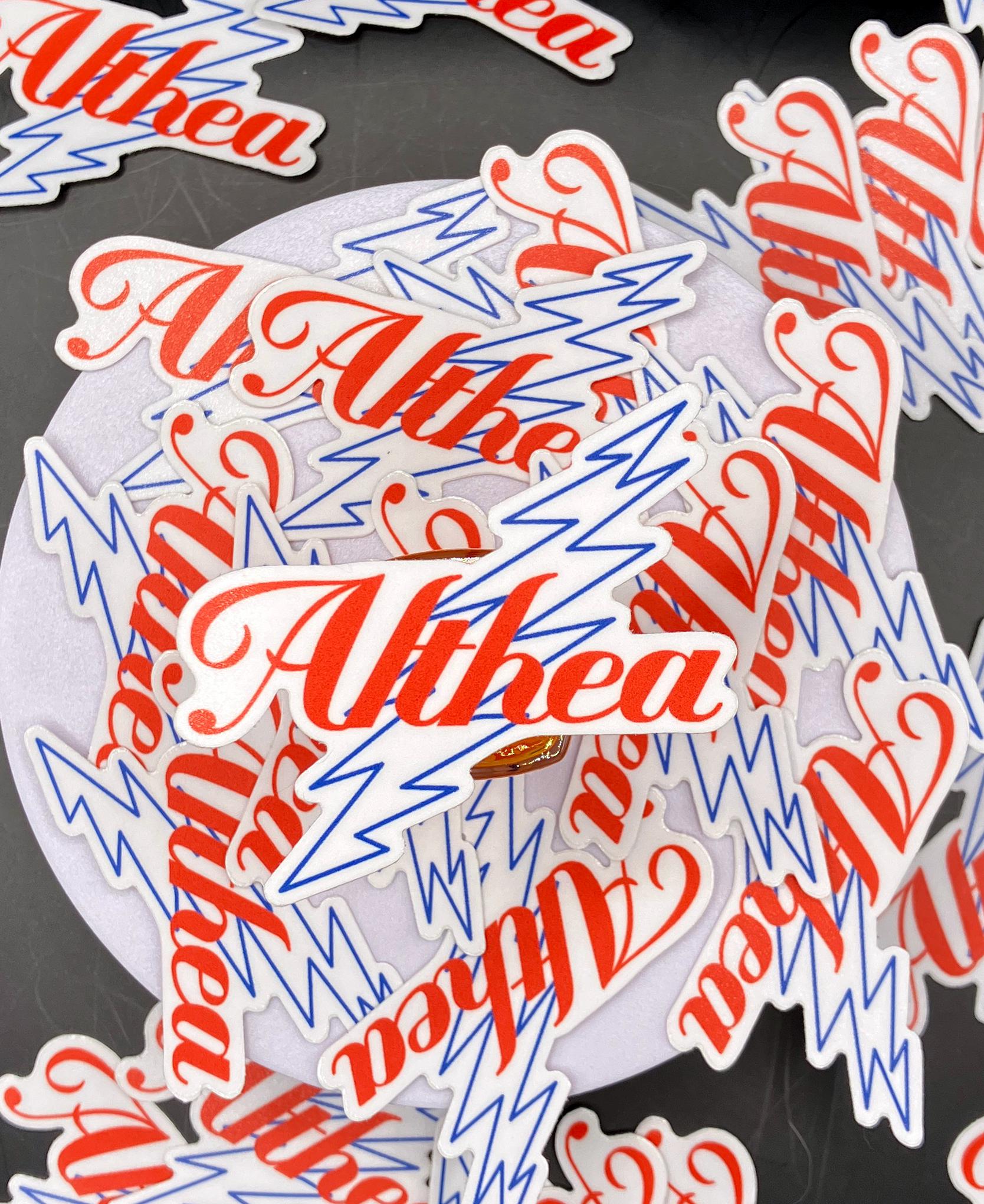 Athea Sticker Althea Lightning Bolt Vinyl Sticker, Grateful Dead Inspired - Etsy