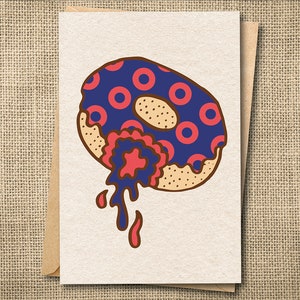 Carte de voeux Fishman Donut : oeuvre d&#39;art inspirée des hameçons