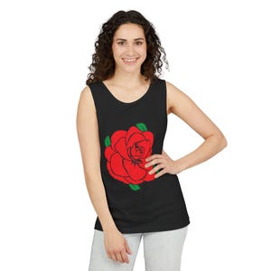 Rose Tank, Grateful Dead Tank, Grateful Dead Women Tank, Grateful Dead Shirt, Flower Tank, Music Tank
