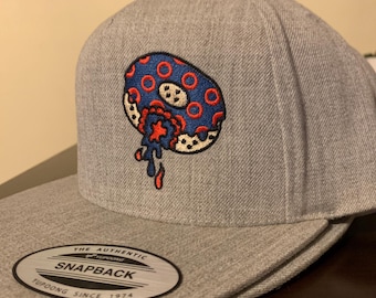Phish Donut Embroidered Flat Bill Hat, Fishman Donuts