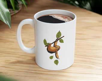 Sloth Coffee Mug, Sloth Mug, Phish Mug, Phish Coffee Mug, Sloth Gifts, Sloth Coffee Cup, Sloth Art, Graphic Art, Gift for Her, Gift For Him