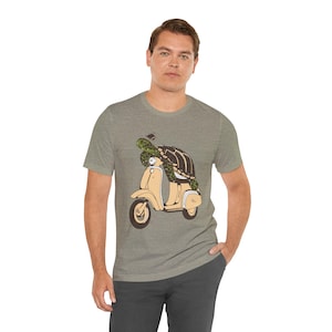 Terrapin Shirt, Turtle Moped, Grateful Dead Inspired Shirt Grateful Dead Song, Terrapin Station, Grateful Dead Shirt, Turtle On Moped