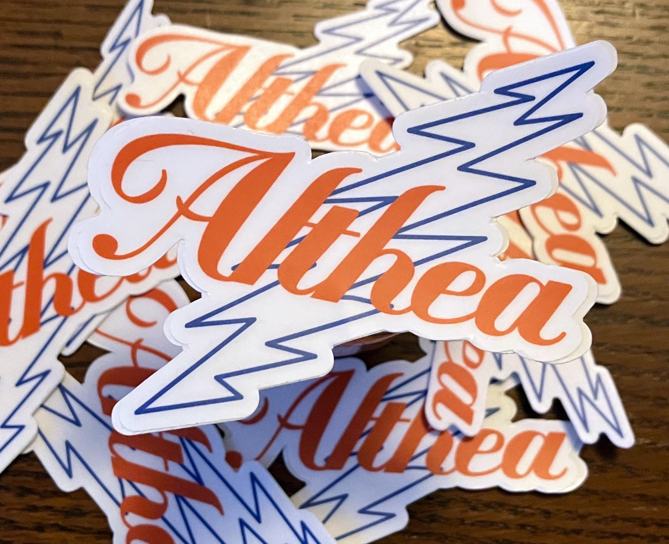 Athea Sticker Althea Lightning Bolt Vinyl Sticker, Grateful Dead Inspired - Etsy