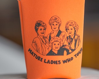 Golden Girls KOOZIE®, Phish KOOZIE®, Grateful Dead can cooler, Tour can cooler, Custom Drink Holder, Custom Beverage coolie, Summer Tour,