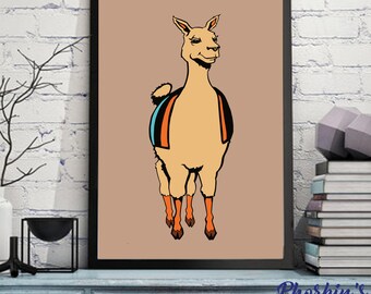 Llama 8x10 Print, Llama Print, Phish Print, Phish Poster, Phish Lyric Art, Phish Art, Wall Art Prints, Home Decor, Llama Prints Wall Art