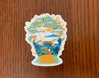 Summer Tour Magnet, Music Magnet, Tour Bus Magnet, Phish Magnets, Grateful Dead Magnet, Colorful Magnet, Car Magnet, Fridge Magnet