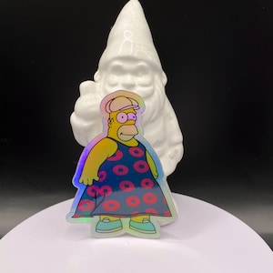 Fat Homer Donut Dress Sticker - Holographic Phish Tour Art