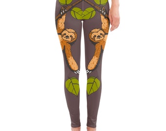 Sloth Leggings, Phish Leggings, Phish Yoga Pants, Cute Leggings, Sloth Art, Phish Lot Merch, Yoga Tights, Workout Leggings, Sloth Tights