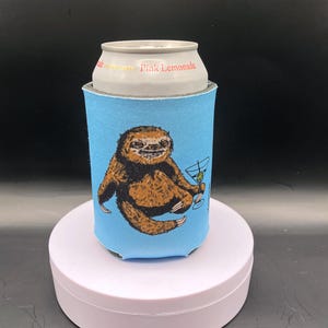 Sloth Martini KOOZIE®: Custom Can Cooler, Beverage Holder