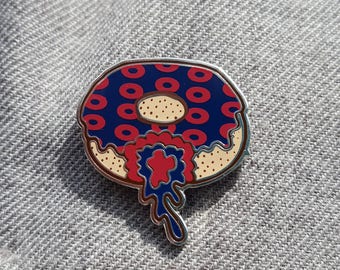 Fishman Donut Pin, Donut Donut Pin, Phish Pin, Phish Inspired Pin, Donut Pin, Fishman Donut Dress, Bakers Dozen Pin, Bakers Dozen