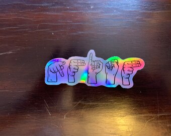 Phish ASL, Phish Sticker, asl sticker, Phish Shirt, Phish Holographic Sticker, Vinyl Sticker, American Sign Language