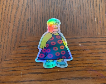 Fat Homer Sticker,  HOLOGRAPHIC, Tour Sticker, Phish Sticker, Phish Stickers, Phish Lyric, Fishman Donut, Fishman Donuts, Holographic