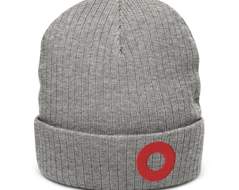 Gebreide Phish-beanie: Fishman Donut geborduurde geribbelde muts