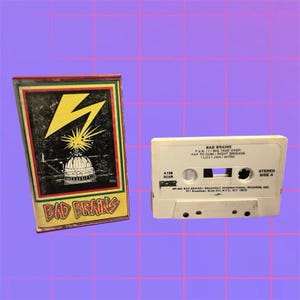 Bad Brains Original 1980&#39;s Cassette Tape Album White Black Print UK Version