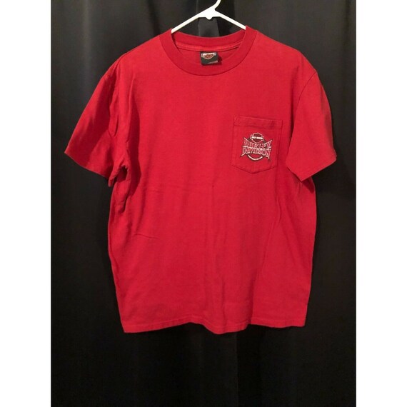 Harley Davidson Pocket Shirt Mens Large Red San D… - image 3