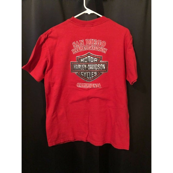 Harley Davidson Pocket Shirt Mens Large Red San D… - image 2