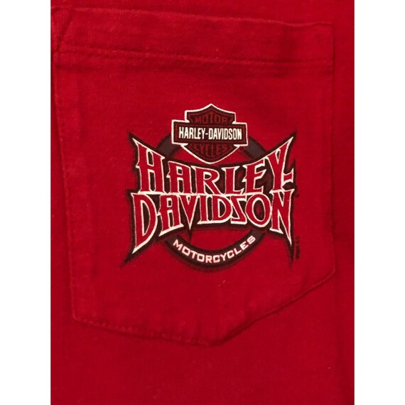 Harley Davidson Pocket Shirt Mens Large Red San D… - image 5
