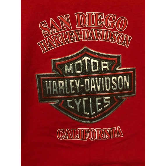 Harley Davidson Pocket Shirt Mens Large Red San D… - image 4