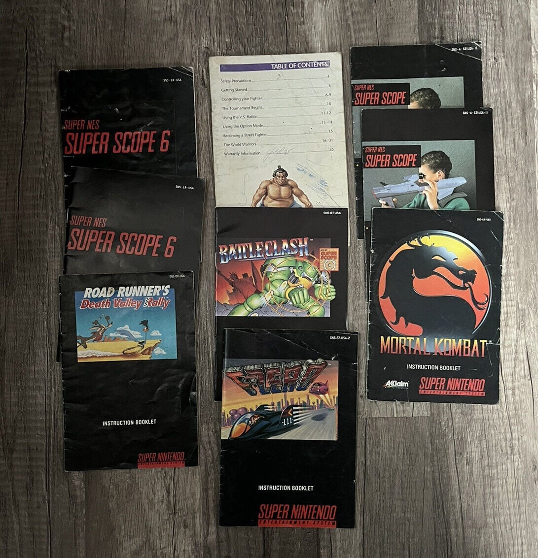 Super Scope Battleclash Road Runner Fzero Mortal Kombat SNES Etsy