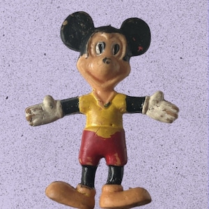 Vintage Rubber Bendee Bendy Figure Mickey Mouse Walt Disney WDP Hong Kong 3&#39;