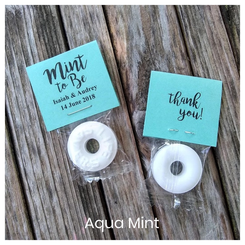 Custom Wedding Mints Blue Wedding Mint Aqua Teal Etsy