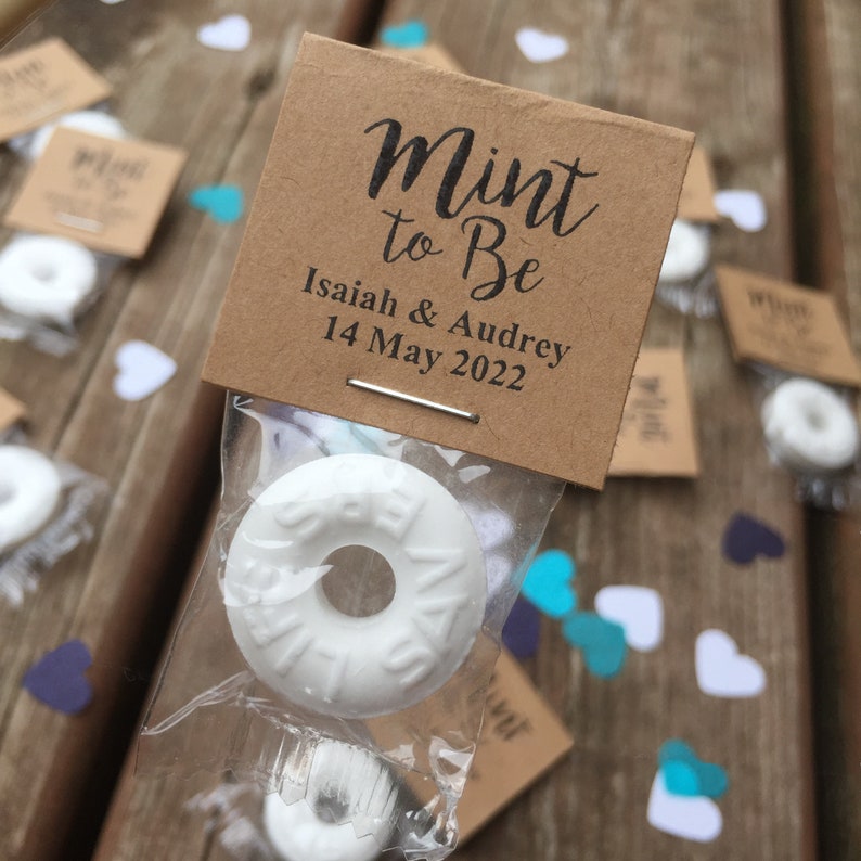 Custom Wedding Mints - Kraft Brown, Mint To Be, Wedding Favors, Wedding Candy, High Quality, Personalized, DIY, Kit 