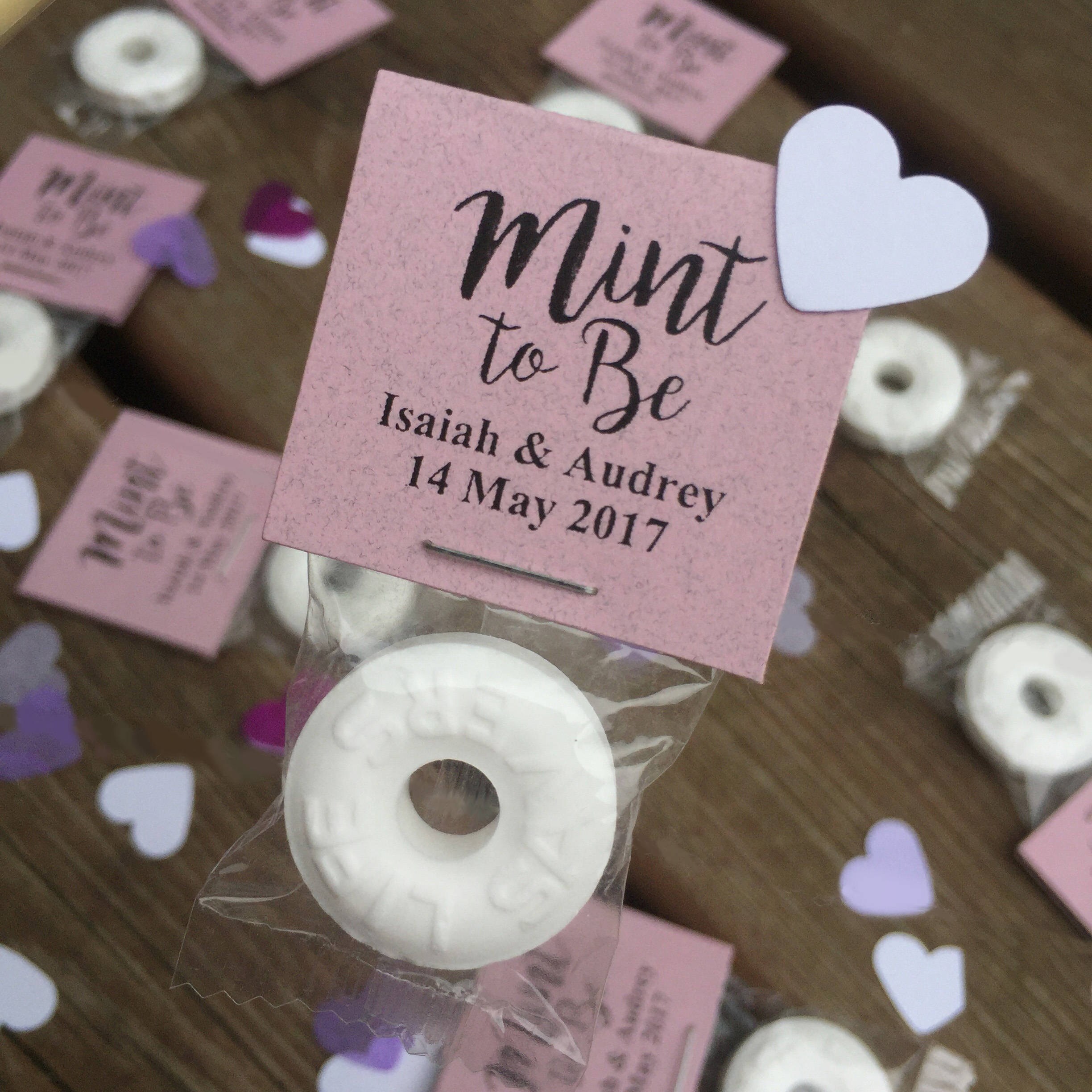 100 Custom Wedding Mints Light Pink Mint To Be Wedding Etsy