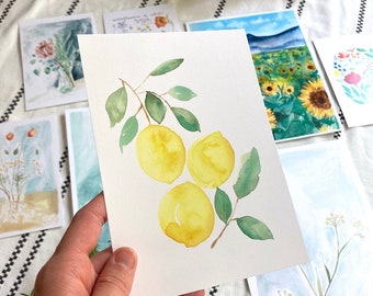 Loose Lemons Watercolor Print