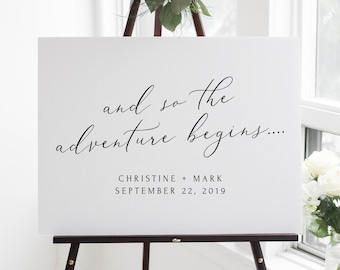 Printable and So... the Adventure Begins Wedding - Etsy