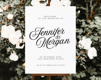 SOFIA Wedding Welcome Sign Template, Elegant Wedding Welcome Template, Vintage Wedding Welcome editable, instant download templett