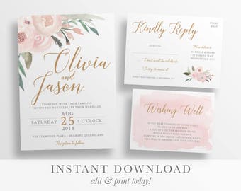 rustic wedding invitation etsy