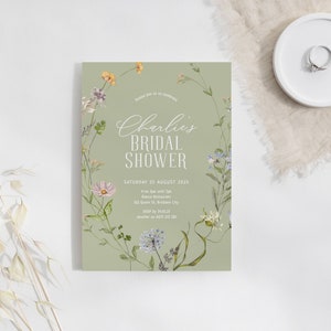 BETTY Colorful Wildflower Shower Invitation Template, Editable Bridal Shower Invitation Boho, Wildflower, Templett Instant Download image 9