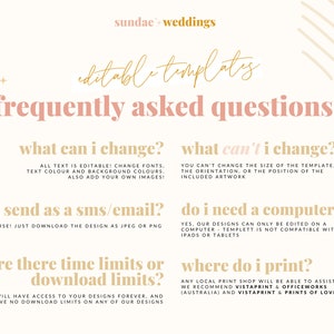 SOFIA Modern Wedding Events Card Template, Editable Wedding Welcome Bag Note, Wedding Events Timeline Printable, Modern Wedding Schedule image 9