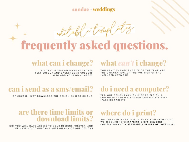 SOFIA Modern Wedding Events Card Template, Editable Wedding Welcome Bag Note, Wedding Events Timeline Printable, Modern Wedding Schedule image 9