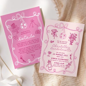 EDDIE Hand gezeichnet Bachelorette einladen, sofortiger Download, bearbeitbare Brautparty Symbole Hennen Einladung, Party Einladung Template