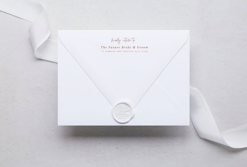 Printable Envelope Template Editable Template templett instant download GRANDE Rust A7 Guest Address Envelope Template