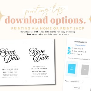 SOFIA Minimal Save the Date Template, Simple Elegant Photo Save Date Template, imprimable Minimal Wedding Save Date, Templett image 4