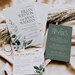 BEACHMERE | Greenery Wedding Invitation Template Suite, botanical Printable Wedding Invitation, Wedding Invitations, Leaves Invitation Suite